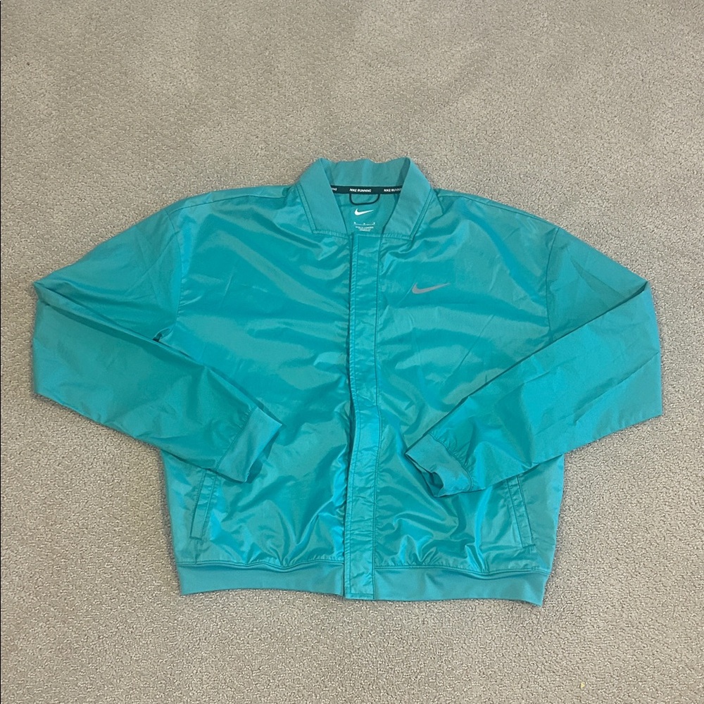 Nike Teal Lightweight Bomber Jacket - Men's Athletic Windbreaker